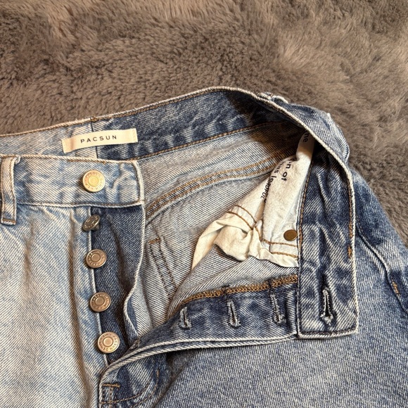 PacSun Two-Tone Blue Dad Jeans - Picture 2 of 6